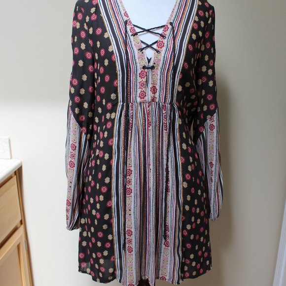 Free People Dresses & Skirts - Free People Flowing Boho Dress Tunic Top Size XS